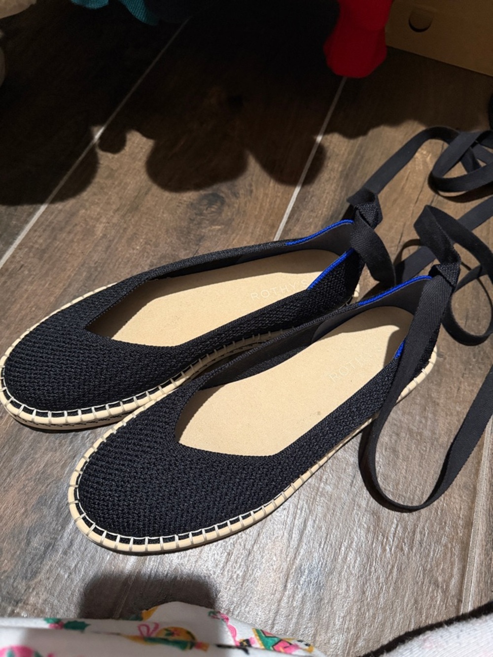 Rothy’s Black Lace-Up Espadrille Flats - Women's Shoes